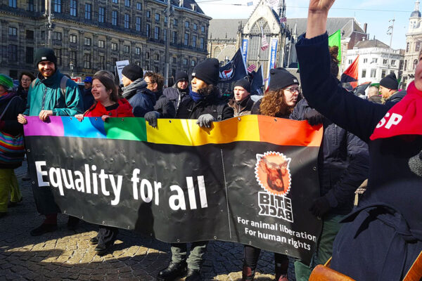 Bite Back solidair met 'Geen racisme in de raden' demonstratie