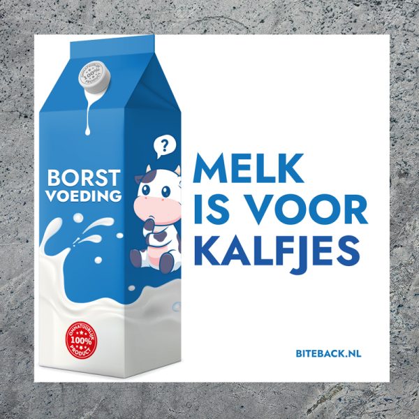 Sticker 'Melk is voor kalfjes'