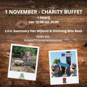 Ticket charity buffet voor Sanctuary Het Wijland en Bite Back