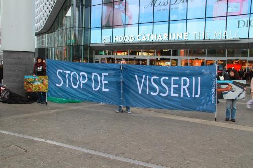 Het 6 meter lange spandoek